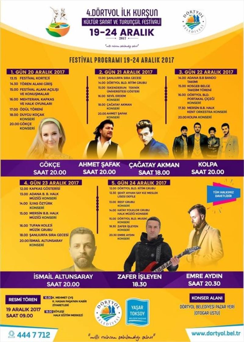  İlk Kurşun Kültür Sanat ve Turunçgil Festivali