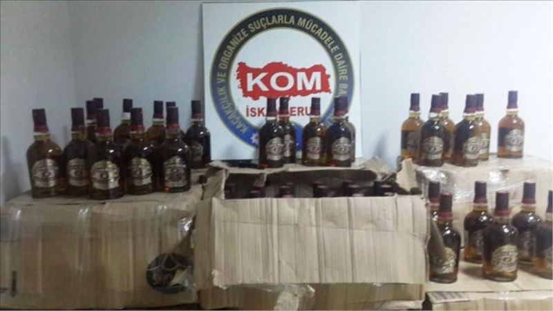 435 şişe kaçak içki yakalandı