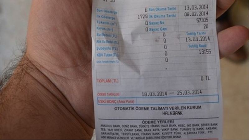 Su faturası internetten ödenemiyor