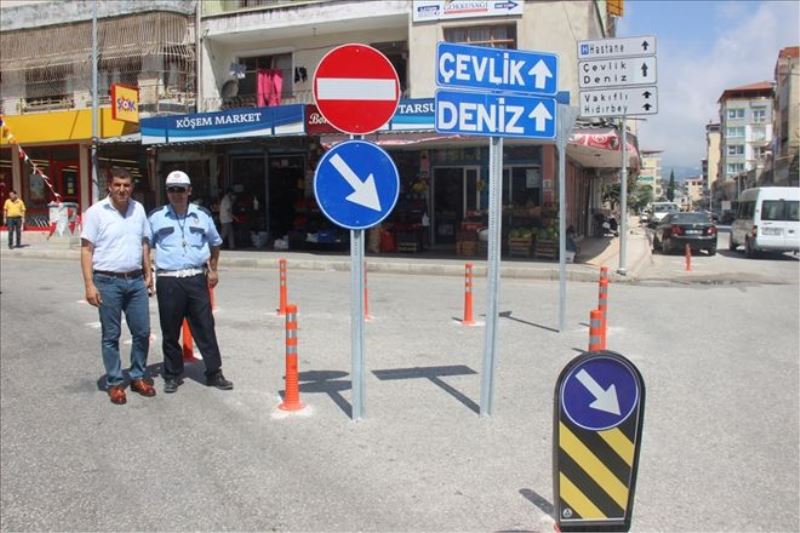 Samandağ´da tek yön uygulaması başladı