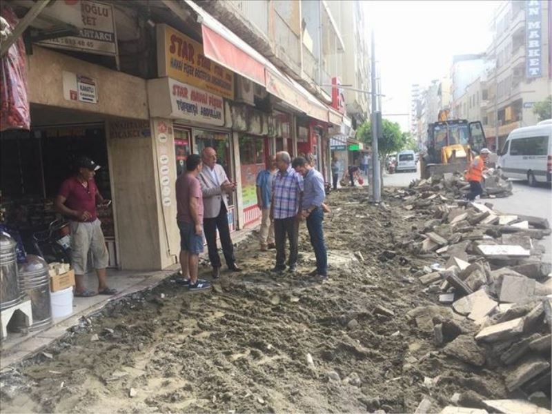 Kentin kaldırımları yeni baştan