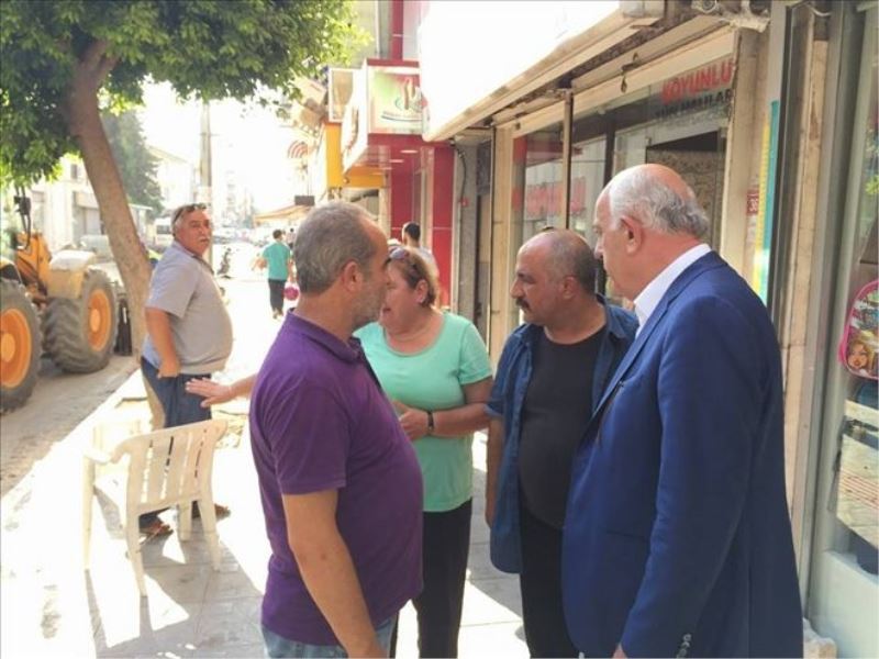 Dingil esnafla buluştu