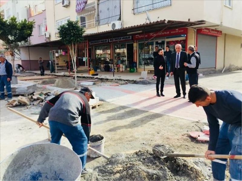 Mahalledeki çalışmayı inceledi