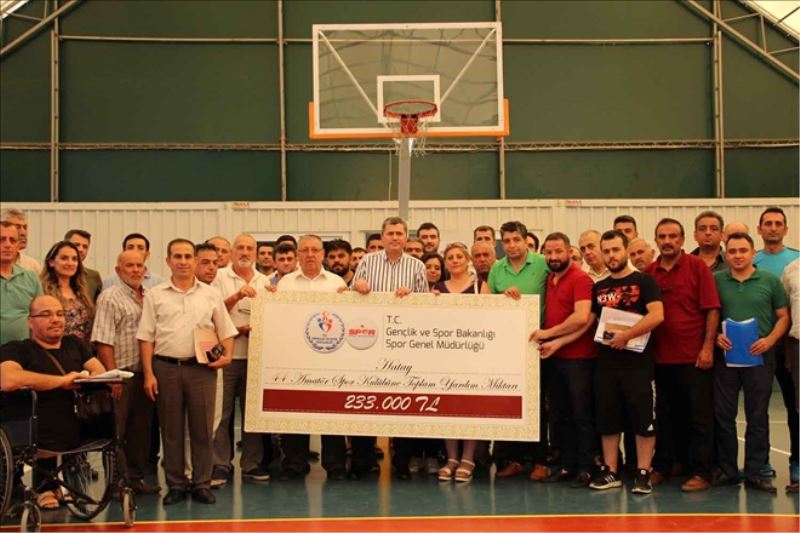 Amatör spora 233 bin lira yardım