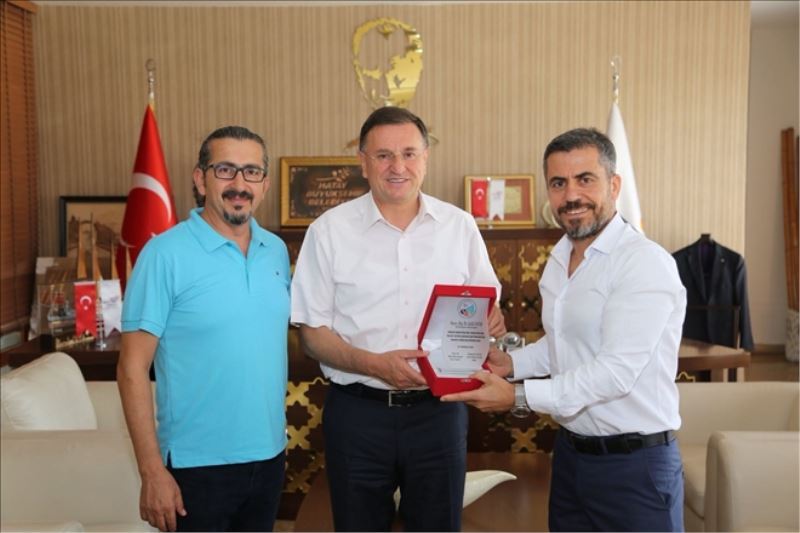 Bilardo şampiyonasına teşekkür plaketi