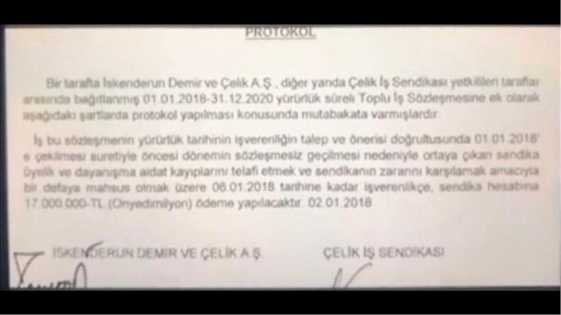 Sendika´ya 17 milyon liralık üyelik aidatı