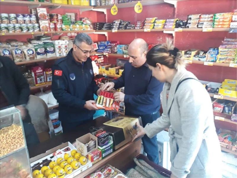 Bakkallarda ´şırınga çikolata´ denetimi