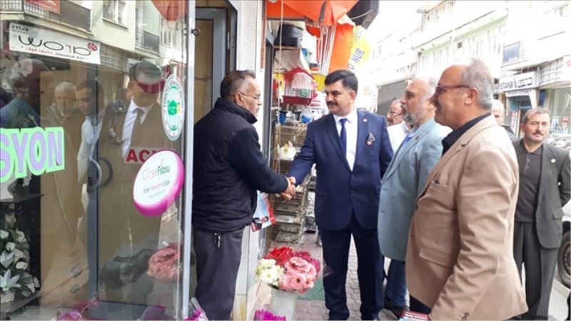 BTP adayından esnaf ziyareti