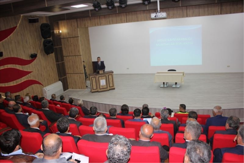Kaymakamdan ´muhtarlarla tanışma´ toplantısı