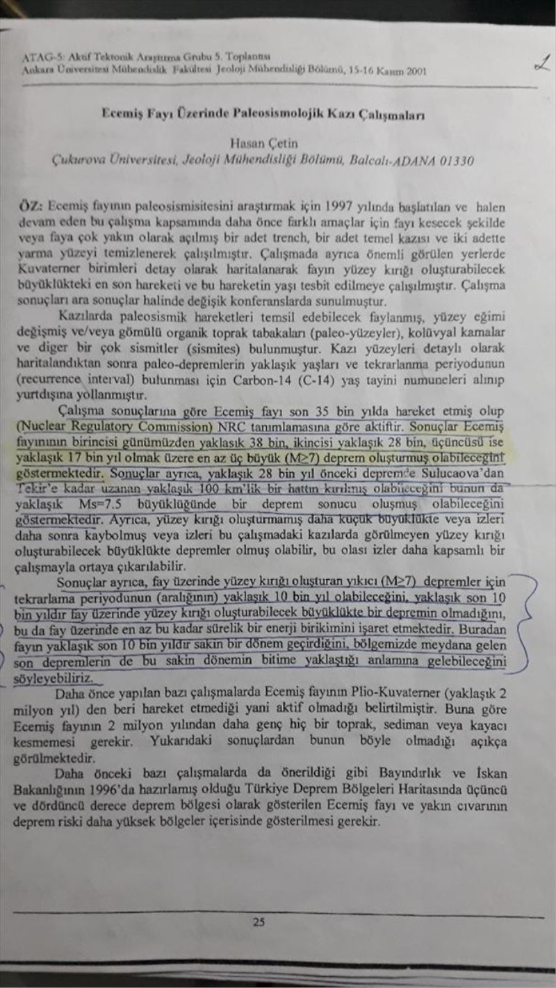 Santralin zemininde ´çatlak´