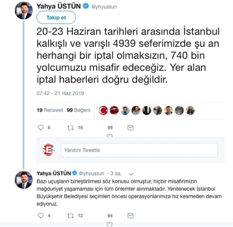 THY seferinde ‘iptal mi, birleştirme mi?