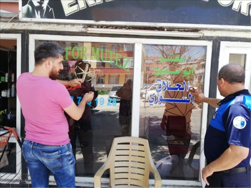 Suriyelilere Türkçe tabela denetimi