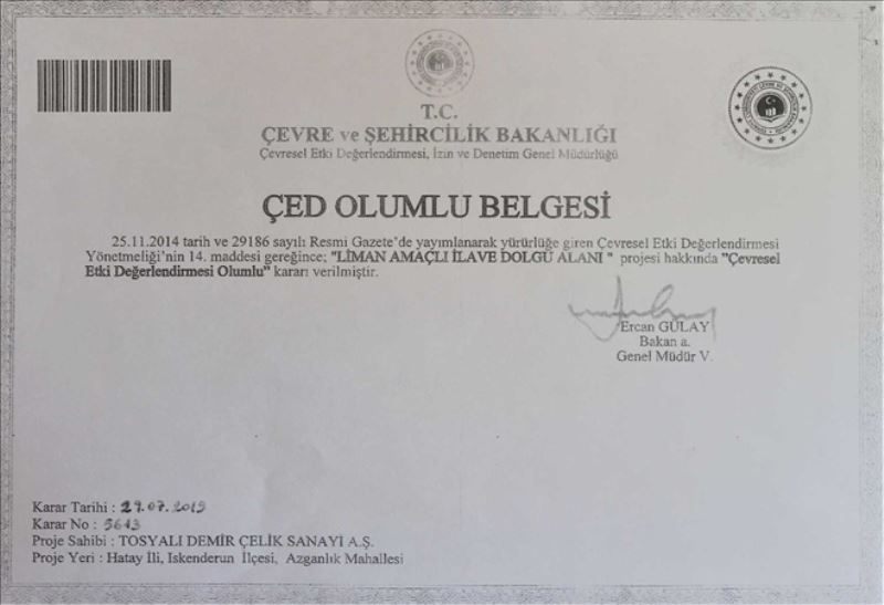 Limana ilave dolgu alanı