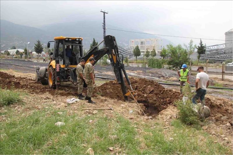 Kışlaya içme suyu hattı