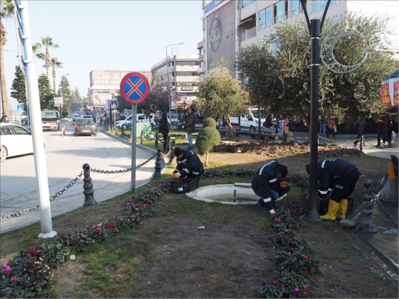 Meydan ve parklara ´mevsimlik çiçek´