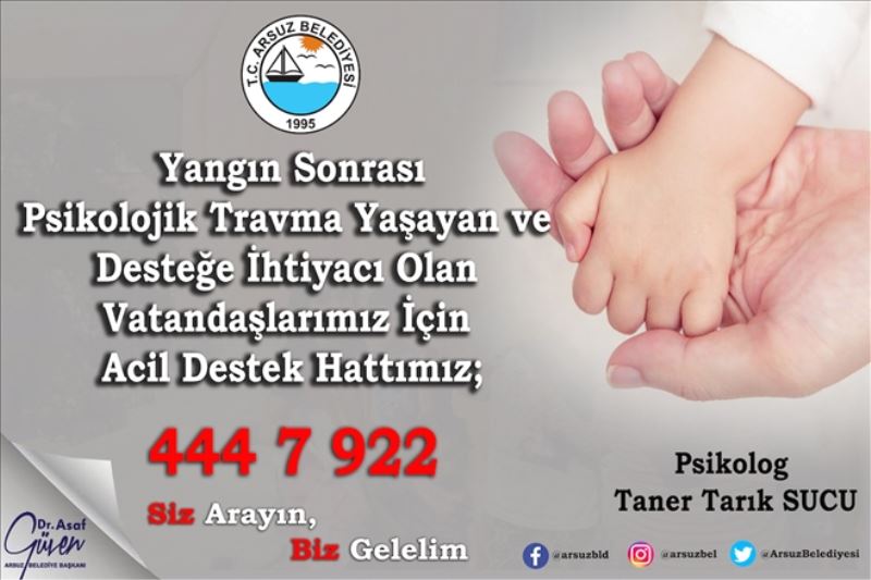 Arsuz Belediyesi´nden ‘psikolojik destek´