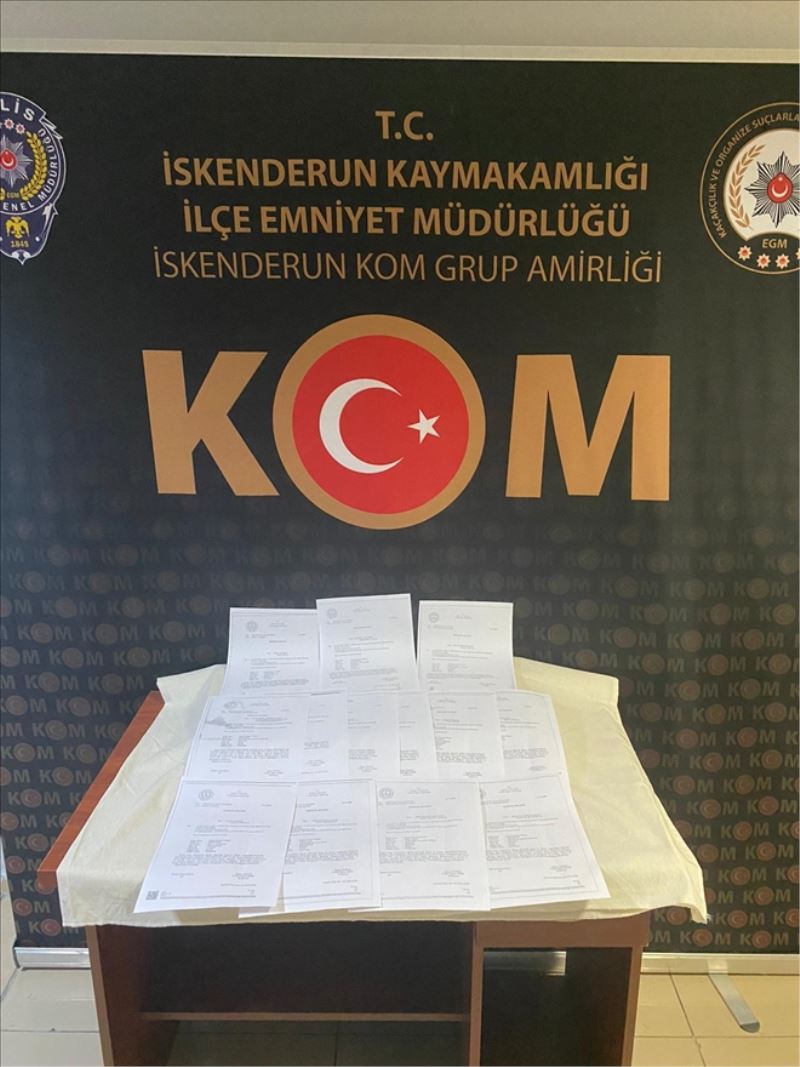 Sahte belge operasyonu: 1 gözaltı