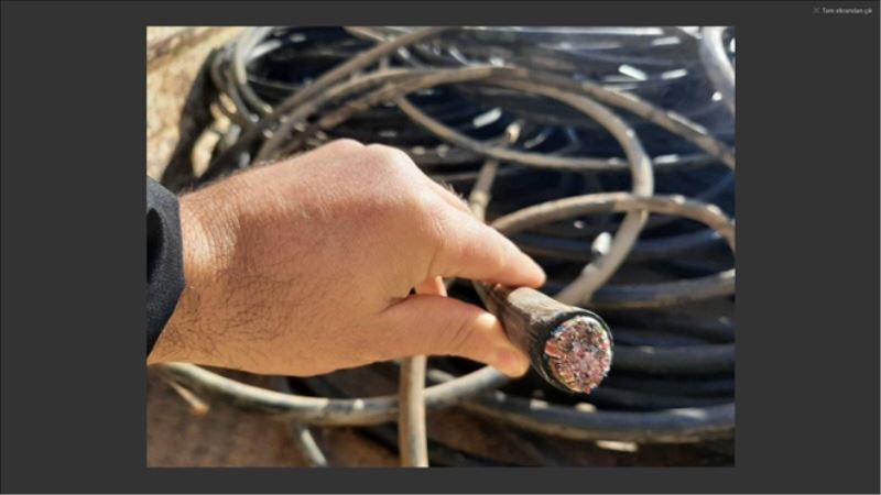 Telekomun 2.1 ton kablosunu çalıp, sattılar
