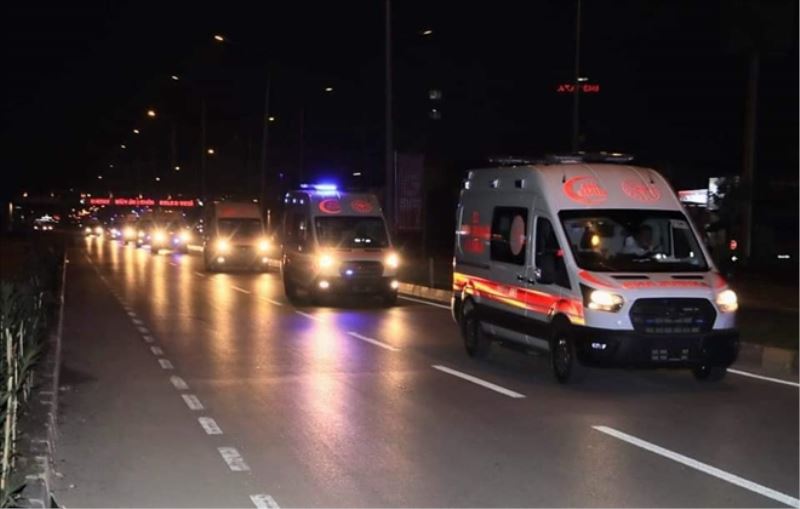 Ambulanslar Hatay´a ulaştı