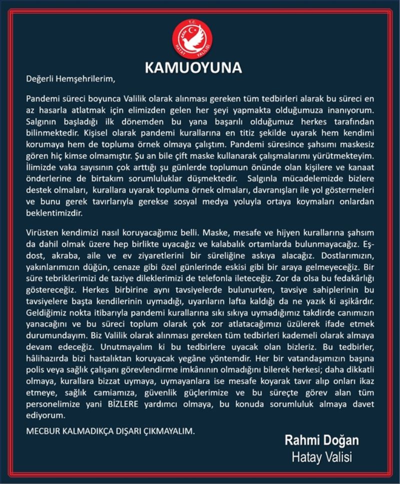 Korona Hatay´da artma eğiliminde