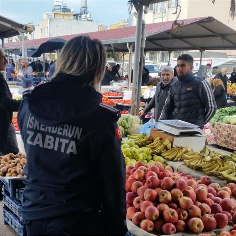 Zabıtadan pazar denetlemesi