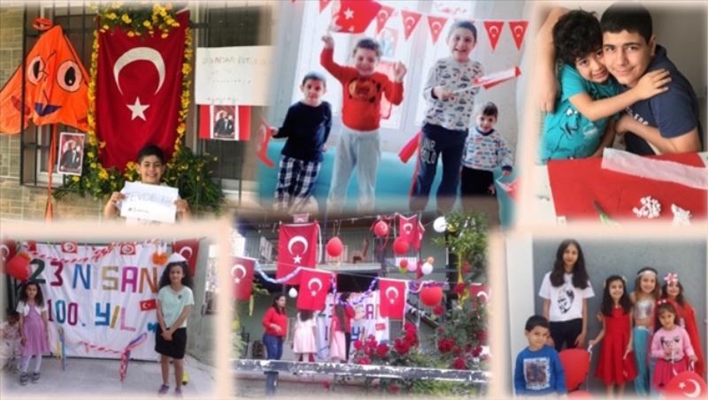 Çocuklar 23 Nisan´ın coşkusunu evlerde yaşadı