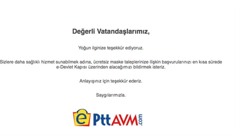 Maske başvurusu durduruldu
