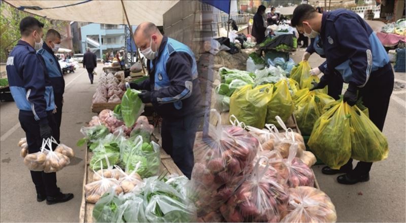 Belen´de ‘ücretsiz sebze meyve tezgahı´