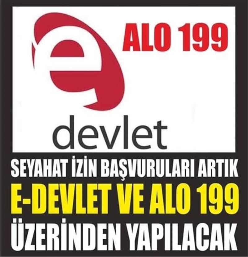 Seyahat İzin Belgesi internet üzerinden