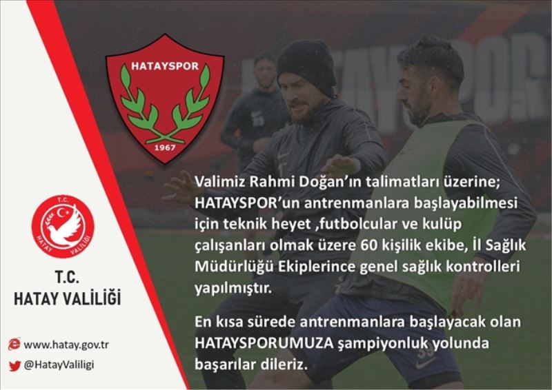 Hatayspor´da ‘normalleşme´ hazırlığı