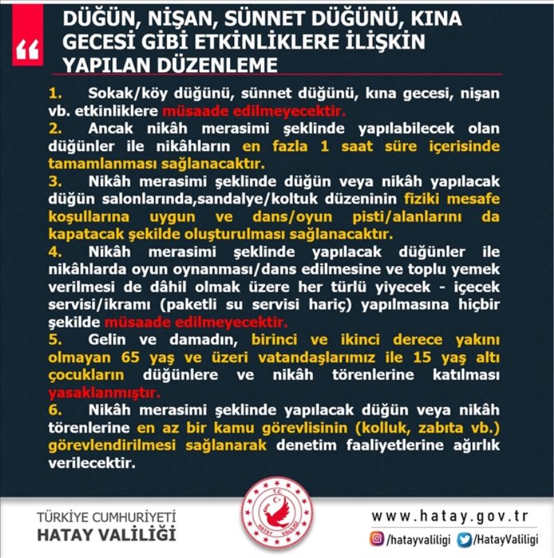 Hıfzısıhha, sokak düğününü yasakladı