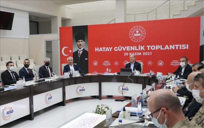 Soylu güvenlik toplantısı için Hatay´da