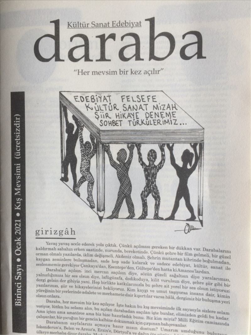 Edebiyat dergisi; ´daraba´ yayında