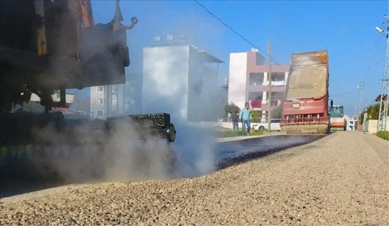Arsuz´da iki koldan yol çalışması