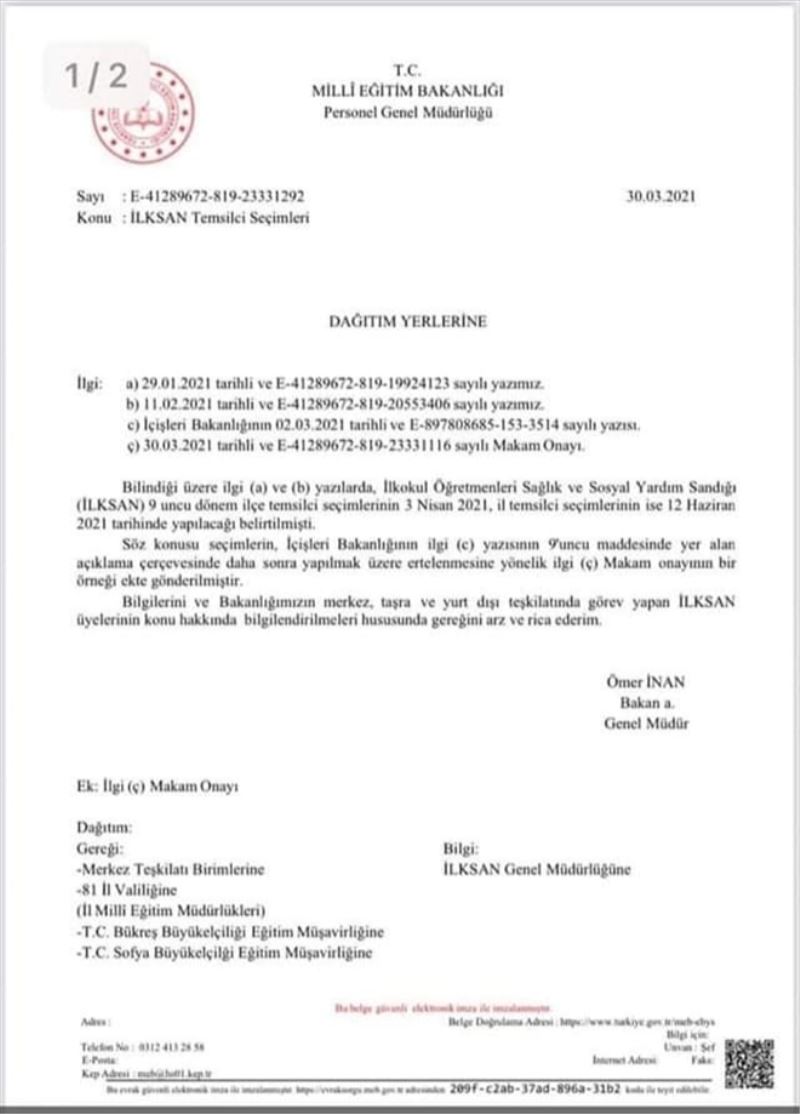 İLKSAN seçimlerine erteleme