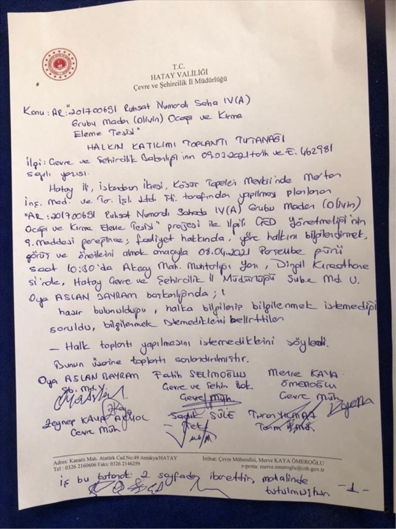 Akçay´da da “Toplantı sonlandırılmıştır”