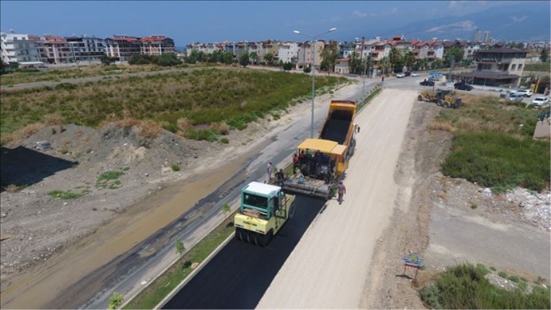 Karaağaç´ta yol çalışması