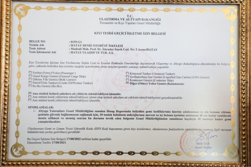HADO´nun belgesi alındı