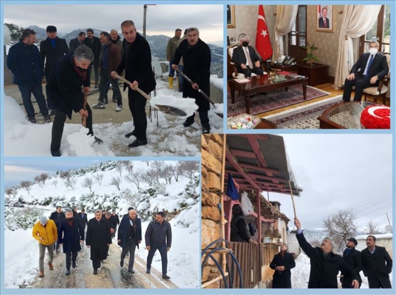 Yayman kar temizledi, valiyi ziyaret etti