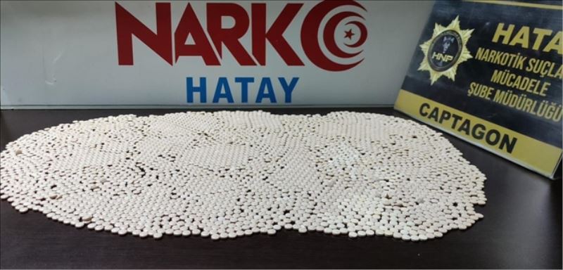 Hatay´da 3.402 adet captagon ele geçirildi