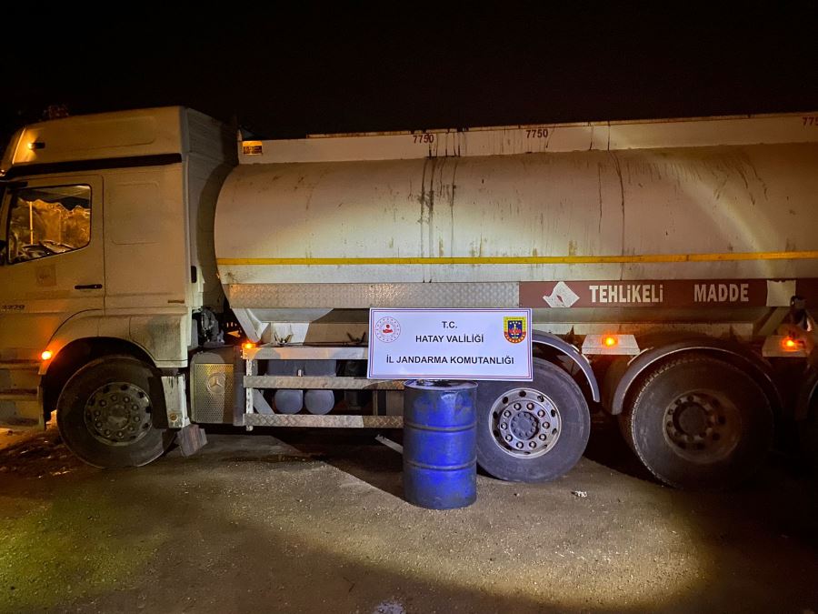 Reyhanlı’da 29,5 ton kaçak akaryakıt