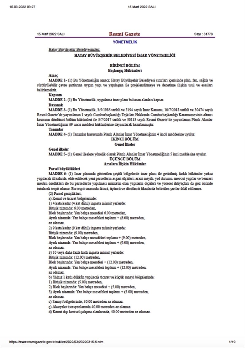 HBB´den imar yönetmeliği