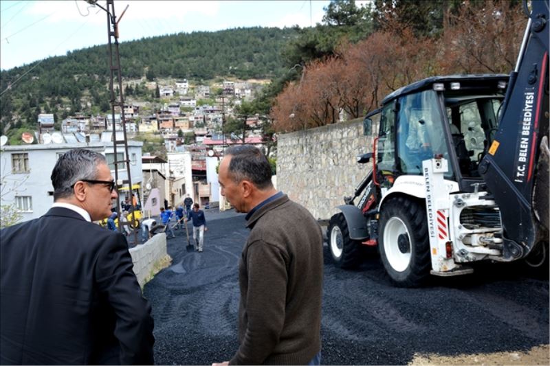 Belen´de asfalt çalışması