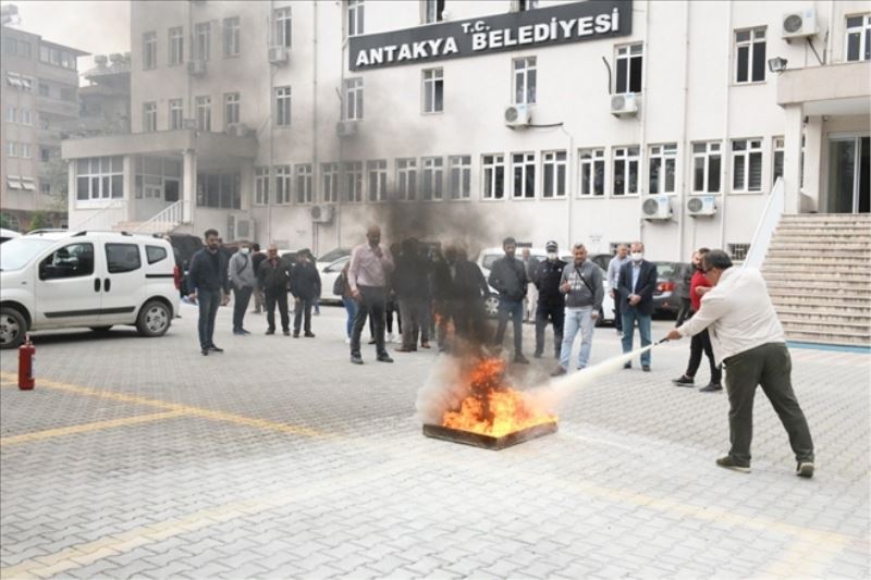 Belediyede yangın tatbikatı