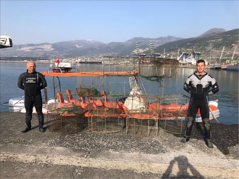Balık avında kullanılan 35 kafese el konuldu
