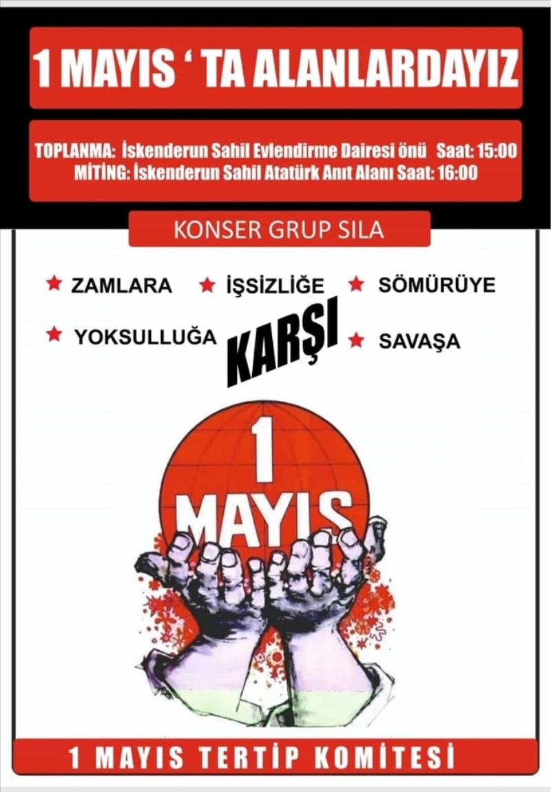 İskenderun´da 1 Mayıs kutlanıyor