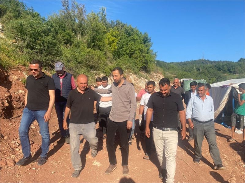 Başkanın mevsimlik işçilere ziyareti