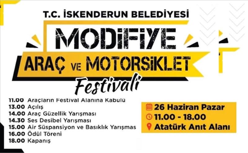 İskenderun´da Modifiye Araç ve Motorsiklet Festivali