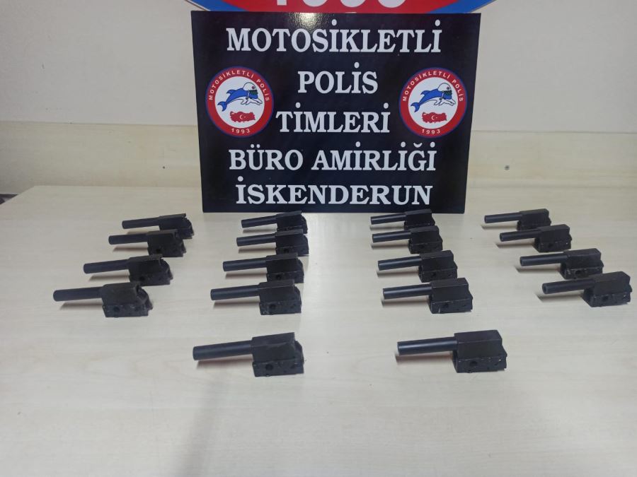 Araçta, 18 adet kurusıkı namlusu 