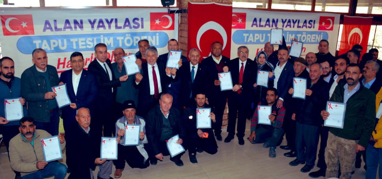 Alan Yaylasında 4.414 kişiye tapu